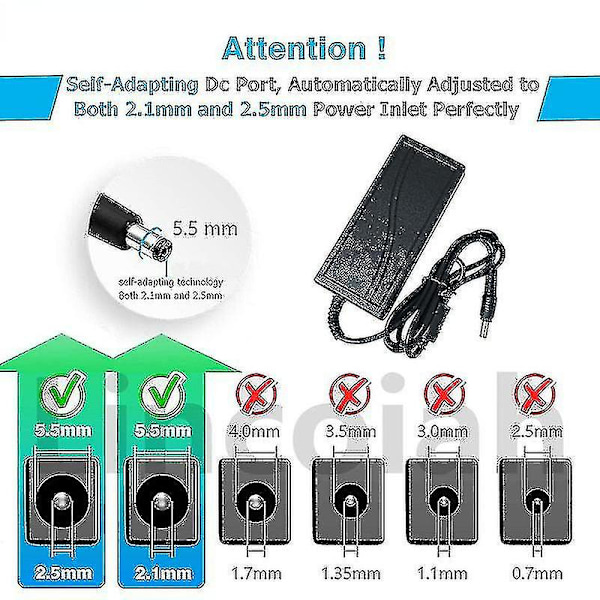 AC 100V-240V DC 28V 30V 32V 36V 5A EU US UK AU-kontakt 5,5x2,5mm strømadapter lader strømforsyning