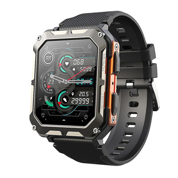Njord Gear uforgængeligt smartwatch, robust taktisk smartwatch med hjertefrekvens (FMY) ORANGE