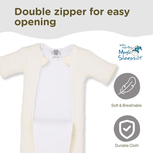 Magic Sleepsuit Övergångsprodukt - 3-6 Månader Swaddle Övergångssömnkläder - Mjuk Bomullsmaterial med Dubbel Blixtlås för Lätta Blöjbyten