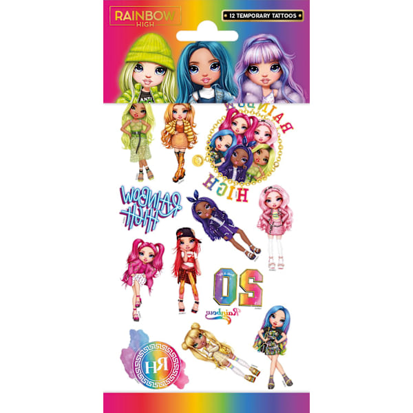 Rainbow High 12 kpl lasten tatuointeja 10