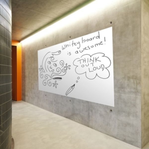 Selvklæbende whiteboard 200x45cm Hvid white one size