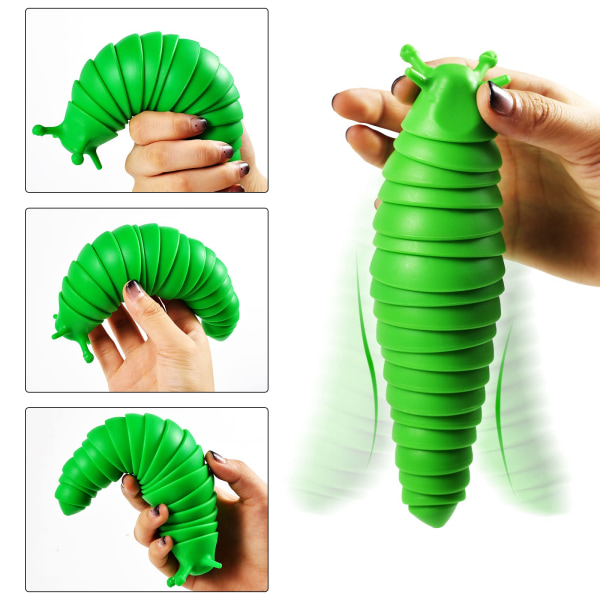 3D- printed ledad snigelleksak Rolig flexibla sniglar Stim Toy J