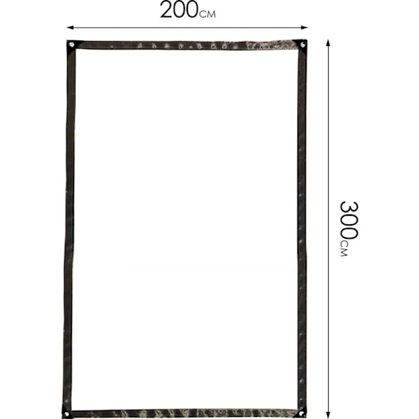 Vedenpitävä Kirkas PVC Pressu Peitepaneeli Katto Silmukoilla ja Köydellä 2 x 3m-XF12-