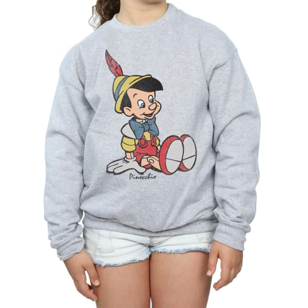 Disney Girls Pinocchio Classic Pinocchio Sweatshirt 9-11 år Sportsgrå 9-11 år