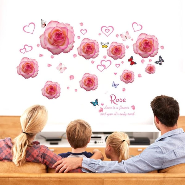Rosa kärlek rosor Väggdekor Heminredning Vardagsrumsdekor dekoration