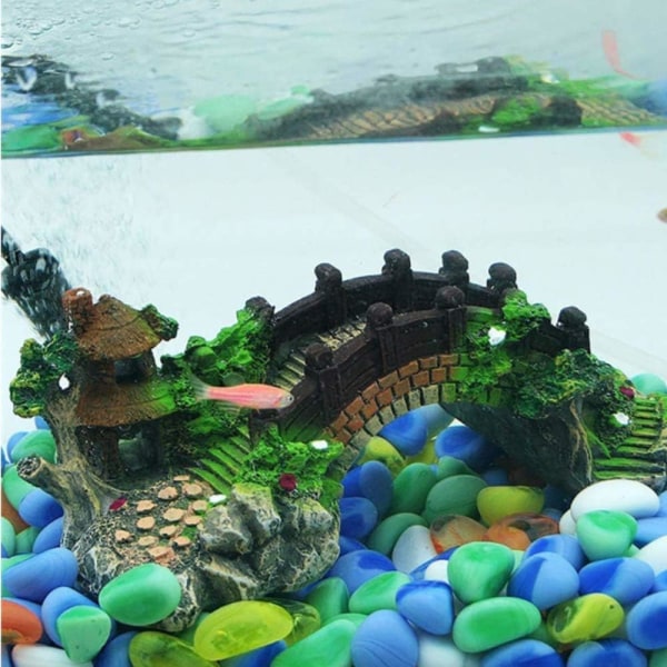 Fish Tank Resin Arch Bridge Artficiell bro Modell Fish Tank Aq