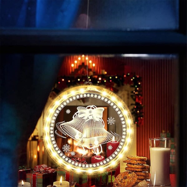 Juldekorativa ljusslingor för fönster jul akryl