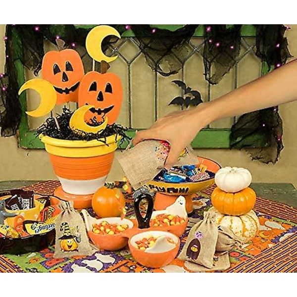 48 st Halloween säckväv presentpåsar - Kids Party Favor Goodie Bags