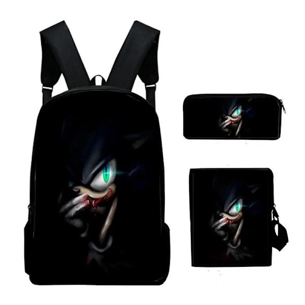 3st 3D-tryckt Super SONIC Ryggsäck Axelväskor Etui#563 TC-22