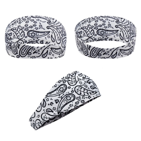 Hårband Dam Bred Elastisk Mjuk 4 Styck, Pannband Print