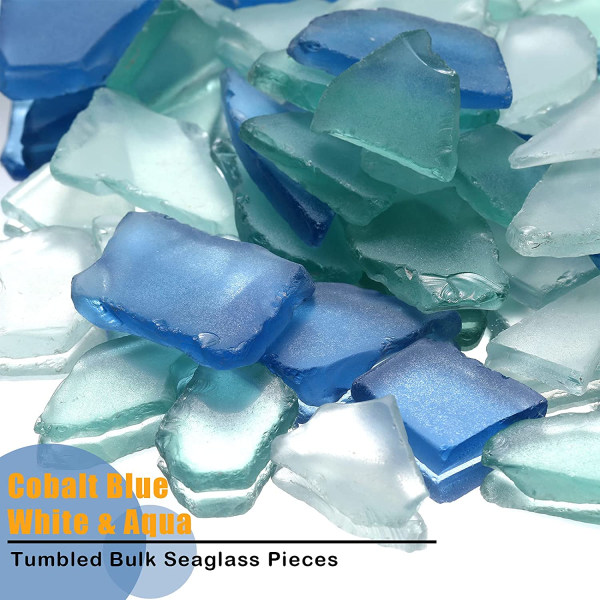 11 oz Sea Glass Cobolt Bulk Seaglass Pieces Caribbean Tumbled