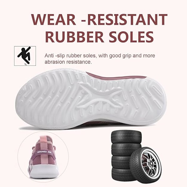 Sikkerhetssko Dame Lettvekt Ståltåhette Beskyttelse Sikkerhetssneakers Komfortable Pustende Arbeidssko 39 EU Rosa Pink 39 EU