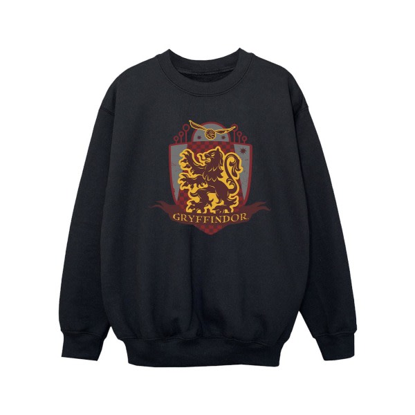 Harry Potter Girls Gryffindor Chest Badge Sweatshirt 9-11 år Svart 9-11 år