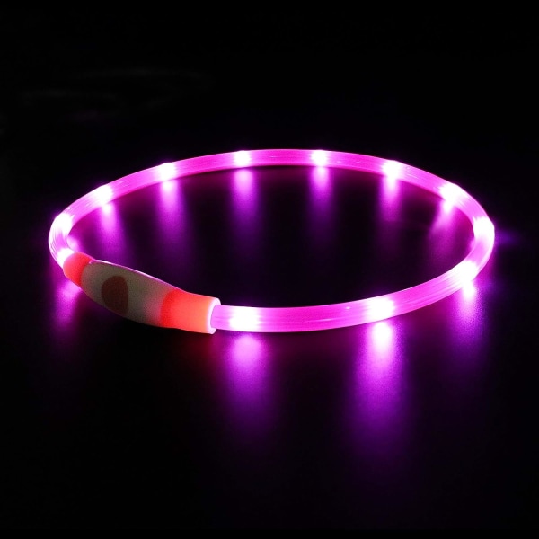Lys op hundehalsbånd, blinkende LED hundehalsbånd lys, USB