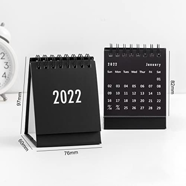 Skrivbordskalender 2022 Minikalender Metallring Twin-Wire Binding