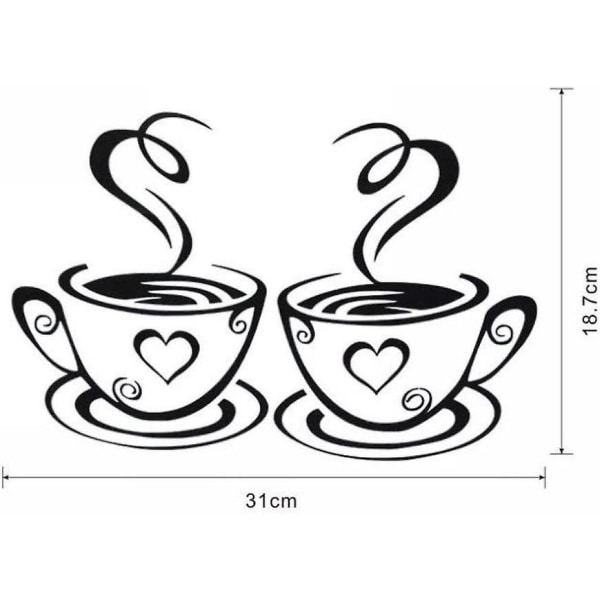 Design kaffekrus Veggklistremerker Hjemmelaget Kjøkkeninnredning Kjøkken