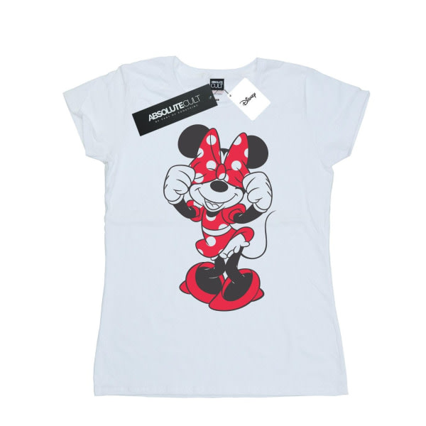 Disney Minnie Mouse Bow Eyes T-shirt för dam/dam i bomull M Whi White M