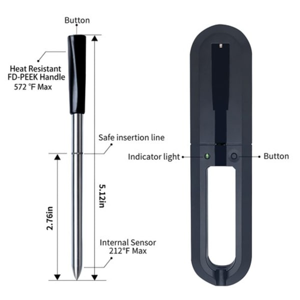 Digital kött kök trådlös Bluetooth matlagnings BBQ termometer