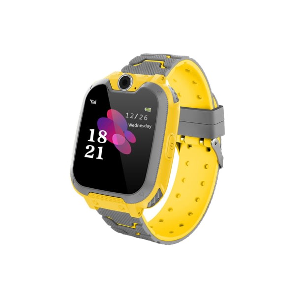 (Gul) Smart watch för barn med SIM-kortplats IP67 Vattentät SOS