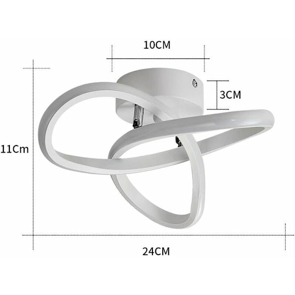 Moderne LED-loftlampe, 22W aluminium og akryl loftslampe, blomsterformet LED-loftlampe til soveværelse køkken korridor spisestue balkon [Energiklasse E]-XF4-