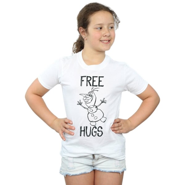 Disney Girls Frozen Olaf Hugs T-paita puuvillaa 9-11 vuotta Wh Valkoinen 9-11 vuotta