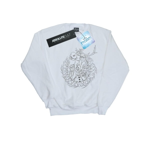 Disney Ladies/Ladies Frozen Friends Wreath Sweatshirt XL Valkoinen XL
