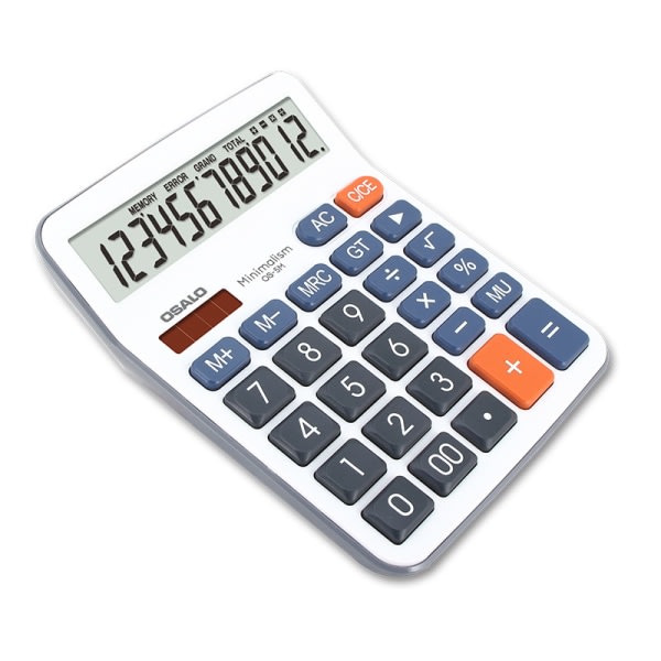 Skrivebord Skrivebordskalkulator OSALO Calculation Solar 12-sifret kalkulator