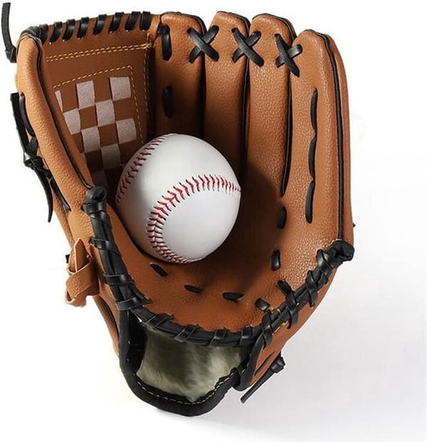 Basebollhandske 11,5 tum brunt läder för ungdomar, softboll, utomhussportpresent