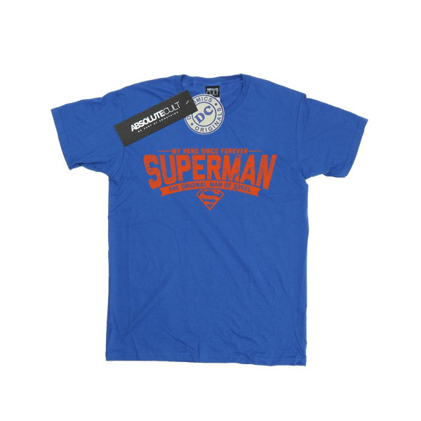 DC Comics Girls Superman My Hero Cotton T-Shirt 5-6 Years Royal Blue 5-6 Years