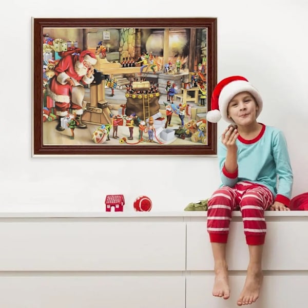 Lähetetään Ruotsista Puzzle Adventtikalenteri 2024, 1008 palapelin osaa 24 päivän Toy Shop Jigsaw-palapeli 800 TOY SHOP julnedräkning julkalender a