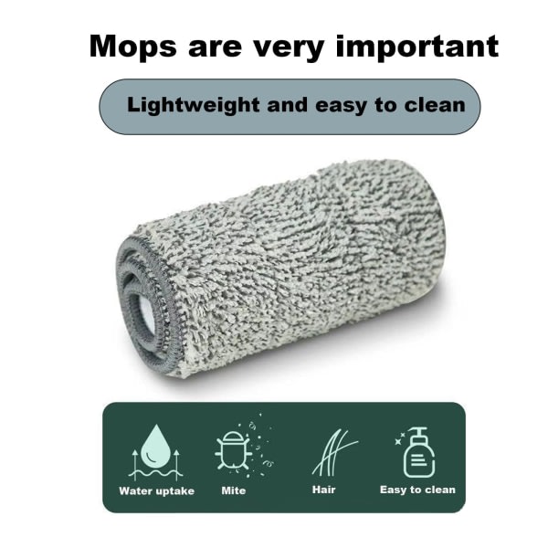 10 kpl mikrokuituisia moppityynyjä, vaihtomoppipään puhdistusaine, uudelleenkäytettävä märkä ja kuiva moppityyny sopii kaikkiin spray-moppeihin Reveal-moppeihin (harmaa)