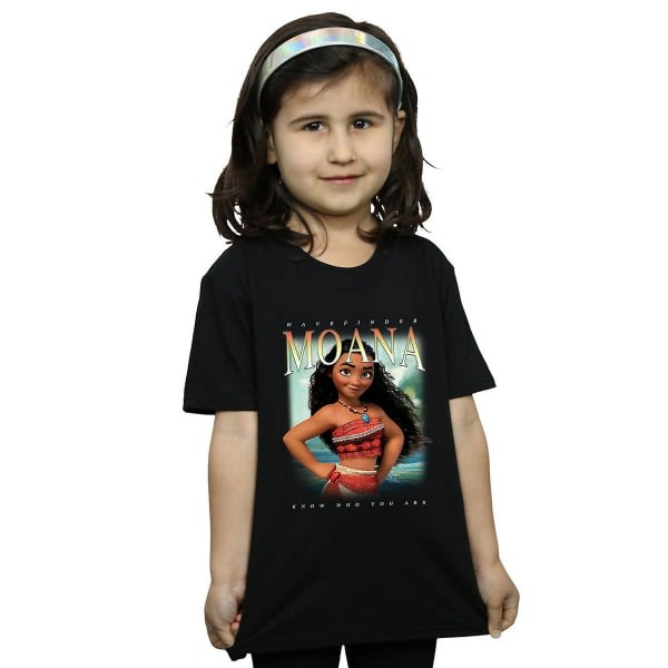 Moana Girls Montage puuvillainen T-paita 5-6 vuotta musta musta 5-6 vuotta