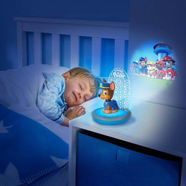 Paw Patrol Chase GoGlow Nattlampa, projektori ja ficklampa 3 ja 1 374