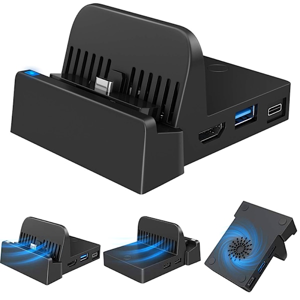 Telakointiasema Switchille, lataustelakka 4K HDMI TV -adapteri 48*36*21mm
