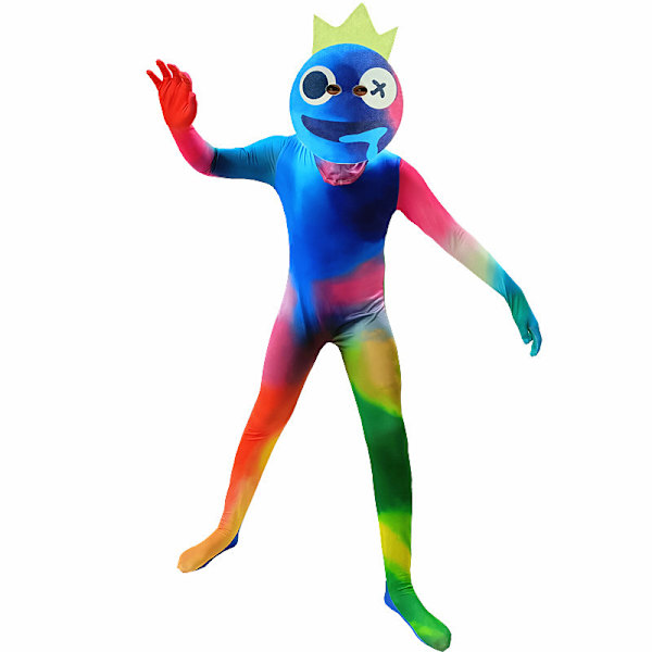 Barn Regnbågsvänner Roblox Kläder Outfit Party Cosplay Kostym Jumpsuit Mask 140cm 140cm color