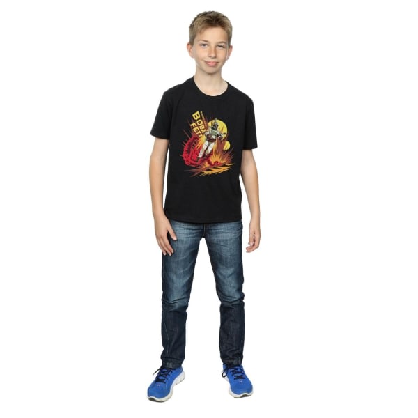 Star Wars Boys Boba Fett Rocket Powered T-shirt 9-11 år Svart Svart 9-11 år