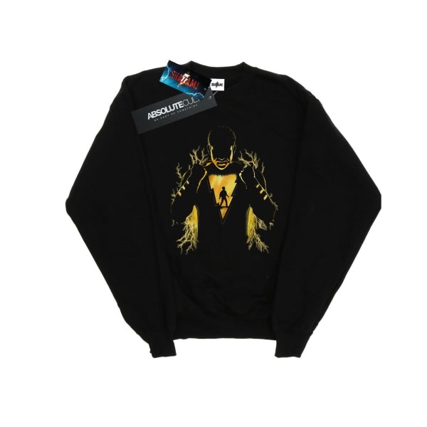 DC Comics Dam/Ladies Shazam Lightning Silhouette Sweatshirt Sort S