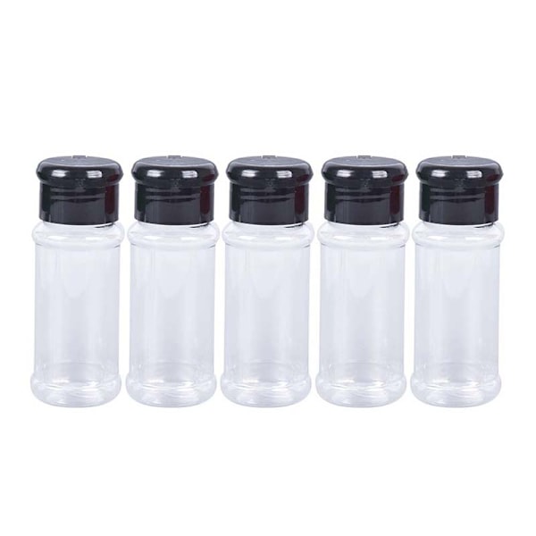 5 st Plast Krydda Salt Peppar Shakers Kryddburk BBQ Condime