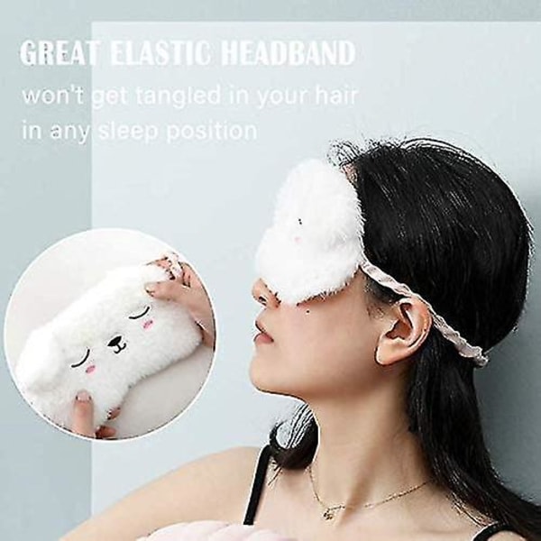 Zk Cute Animal Sleep Mask Pehmeä Pehmeä Silmänaamion Cover Lapsille Tytöille Naisille Koti