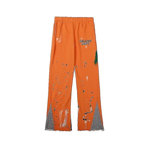 Gallery Dept Speckled Graffiti Guard Pants Straight Jeans - Unisex Casual Bukser [redusert!!!nytt tilbud] Oransje S Orange