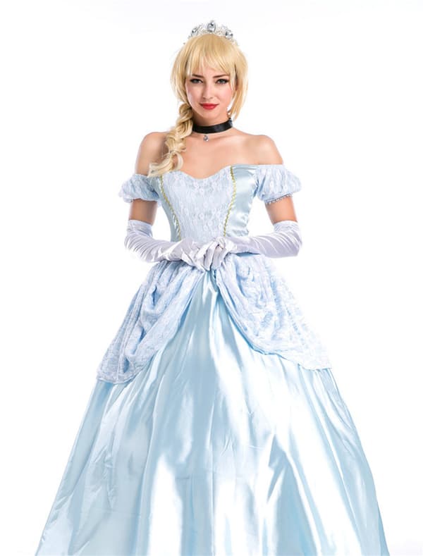 Prinsessekjole til kvinder, Askepot-kostume-FF- XL