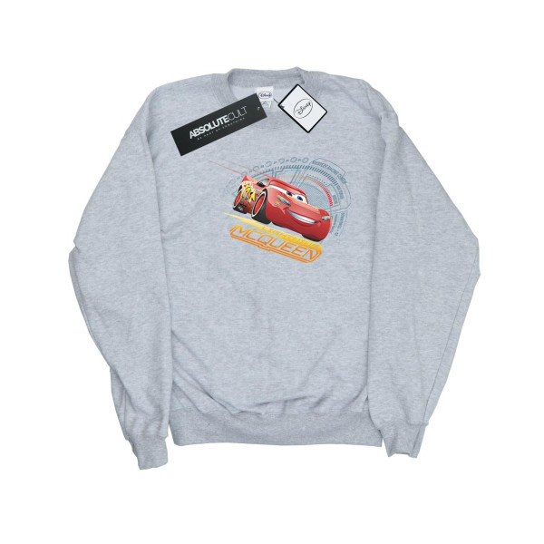 Disney Girls Cars Lightning McQueen Sweatshirt 7-8 år Sport Grå 7-8 år
