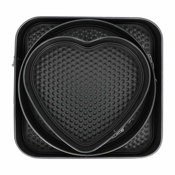 Bageforme i forskellige former - 3 stk. springforme Black Svart