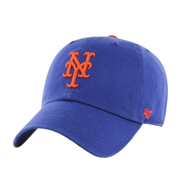 47 unisex voksen MLB New York Mets caps One Size Royal B Kongeblå/oransje One Size
