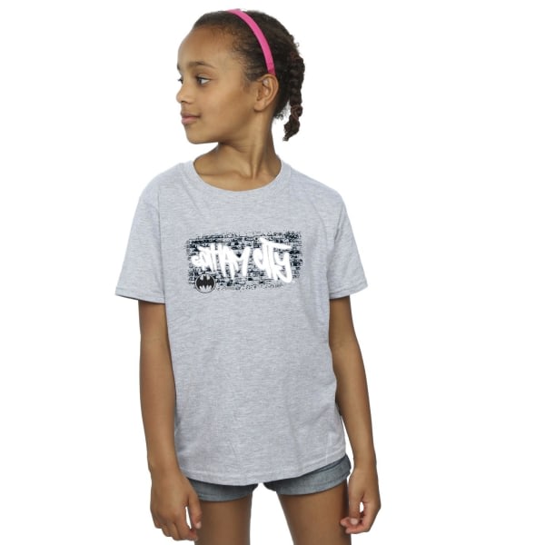 DC Comics Girls Batman Gotham City Graffiti bomull T-shirt 12-1 Sports Grey 12-13 år