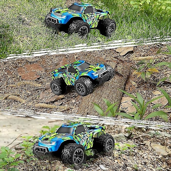 Fjernstyret bil til børn, 1:20 terrængående bil med 60 minutters spilletid, 2,4 GHz 20 km/t monstertruck legetøj med 2 batterier til drenge og piger fra 3 år