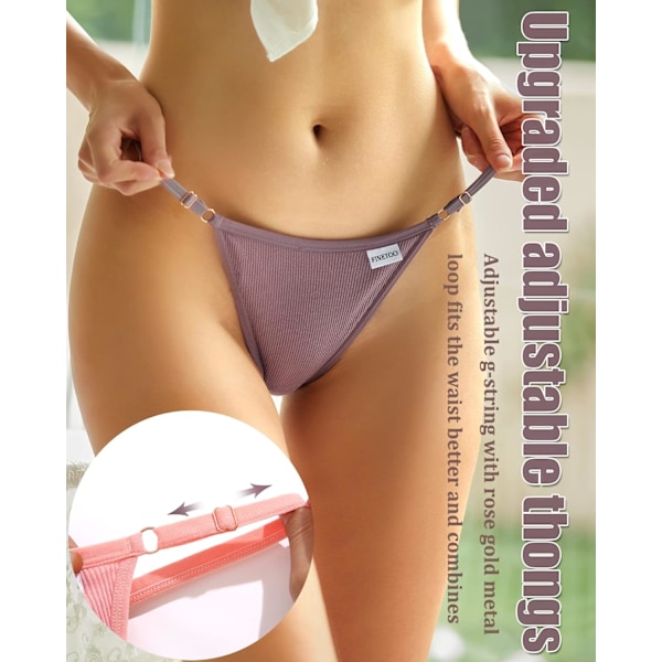 10-pak justerbare G-string-truser for kvinner, sexy undertøy Setc-10pack XL Setc-10pack