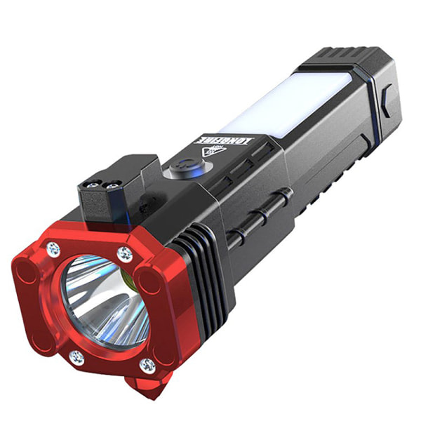 USB laddning Super Bright LED-ficklampa säkerhetshammare Red