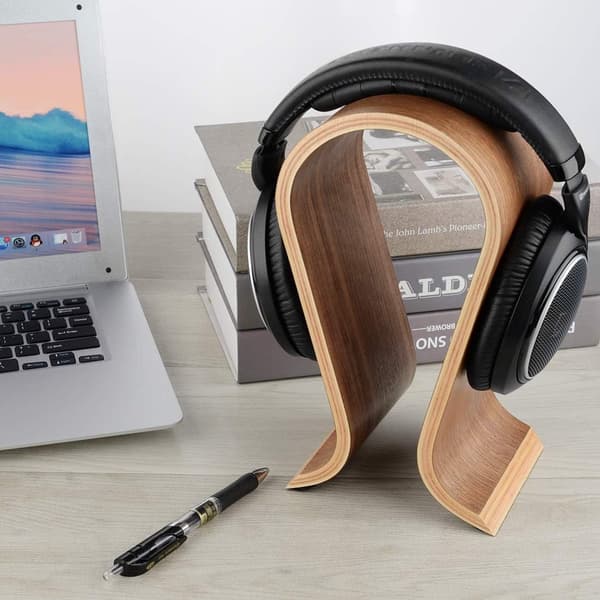 Hovedtelefonholder i træ Universal stander Premium Ergonomisk til Gaming Headset