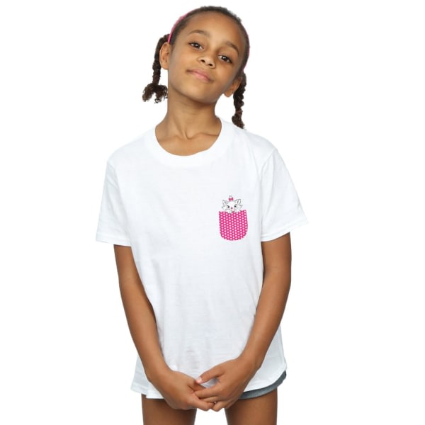 Disney Girls Aristocats Marie Chest T-paita puuvillaa 5-6 vuotta Bl Musta 5-6 vuotta